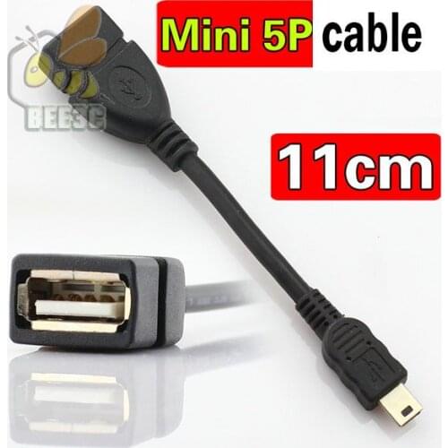 10cm Micro USB to mini USB 5pin Host OTG Cable for DAC Portable Digital Amplifier tablet pc mobile phone mp4 mp5 11cm 100pcs