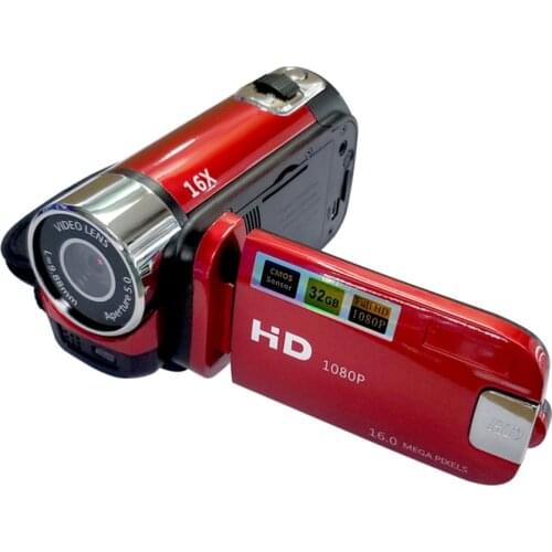 1080P LED Light High Definition Shooting Video Record Portable Camcorder Professional Digital Camera (Red)