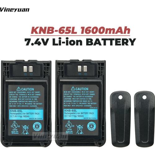 2Pcs Replacement Li-ion Battery for Kenwood KNB-63L KNB-65L TK-2000 TK-3000 TK-3501 TK-U100 Rechargeable Battery Pack