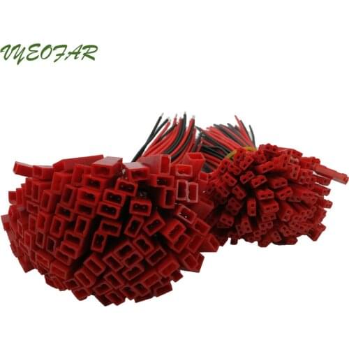 200pcs/100pair 2 pin jst Connector 2 x 10cm Male female SM Wire cable pigtail for led strip light Lamp Driver CCTV connector