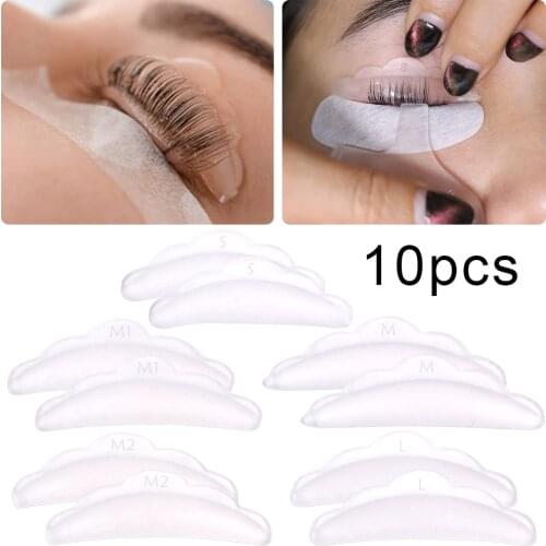 5Pairs Eyelash Curler Pad Colorful Recycling Lash Curler Rod Eyelashes Lift Curl Shields Brush Clean Eye Lash Applicator Tool