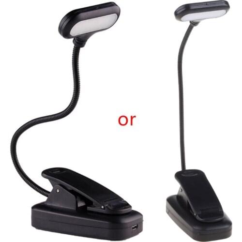 6000k Rechargeable Book Light for Reading in Bed Eye Protection LEDs Clamp Light