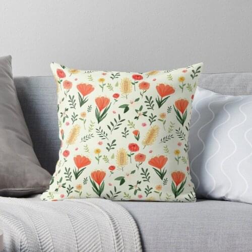 Aussie Florals Throw Pillow Cushion Cover Polyester throw pillows case on sofa home living room car seat decor 45x45cm
