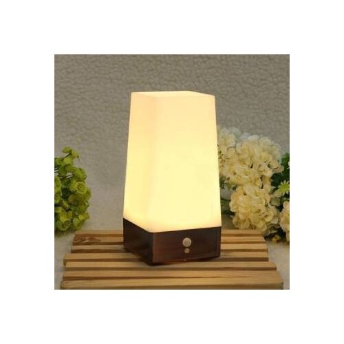 Lightinbox Wireless PIR Motion Sensor LED Night Light Battery Powered Table Lamp (Square)
