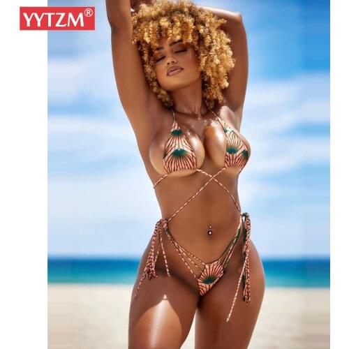 Low Waist Bikini 2021 Triangle Swimwear Female Tow Pieces Swimsuit Women Print 2 Piece Suit Push Up Bathing Swim New Biquini