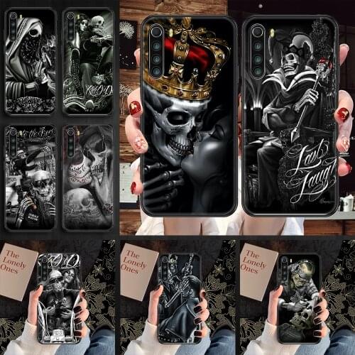 Grim Reaper Skull Skeleton Phone case For Xiaomi Redmi Note 7 7A 8 8T 9 9A 9S 10 K30 Pro Ultra black soft back pretty cell cover