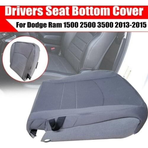 Car Front Driver Bottom Seat Cover Gray for Dodge Ram 1500 2500 3500 4500 5500 2013-2018