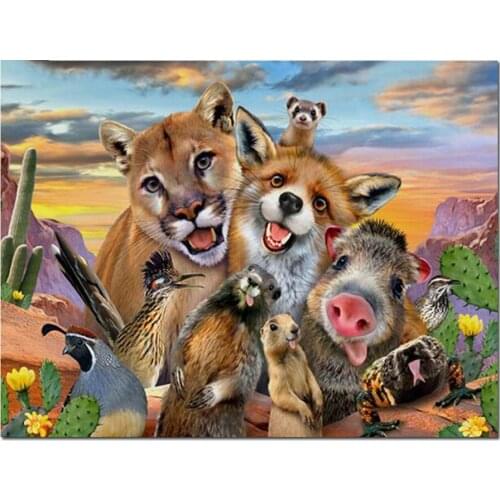 DIY Full Square Round Drill diamond painting animals photos mosaic embroidery sale 5D Cross Stitch Kit Home Decoration AA2579