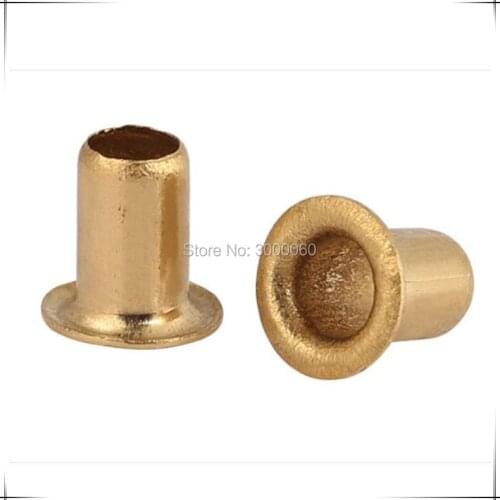 M3x4mm Brass Copper Single Tube Hollow Tubular Rivet For PCB 1000pcs/lot