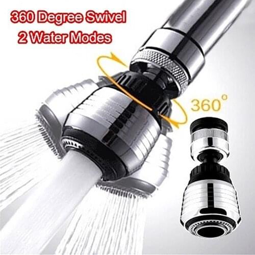 360° Swivel Head Water Bubbler Tap Faucet Aerator Nozzle Filter Anti-splash Water Filter Saver Tap for Bathroom Kitchen Tool