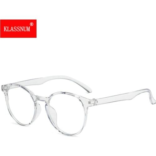 Women Classic Transparent Round Anti Blue Rays Glasses Men Clear Lens Myopia Eyeglasses Optical Spectacle Frames Goggles Eyewear