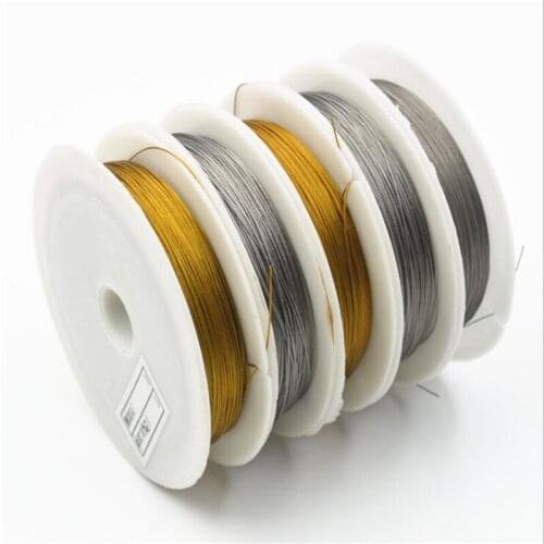 45M/Roll Stainless Steel Wire Tiger Tail 0.3/0.38/0.45/0.5/0.6/0.7/0.8mm Resistant Strong Line Beading Wire for Jewelry Making