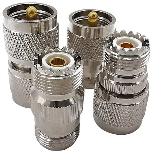 4Pcs UHF PL-259 SO-239 Male/Female to N Type Male/Female Straight RF Coaxial Coax Adapter Connector