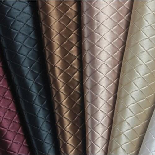 10 meters roll diamond shaped check plaid PU leather High-grade sliding door soft bag background decoration artificial leather