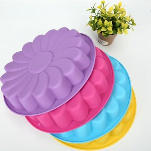 Random color Sunflower Silicone Cake Mold Creative Non-stick Bread Mold Kitchen Mousse Mold Cake Tray Mould Bakeware