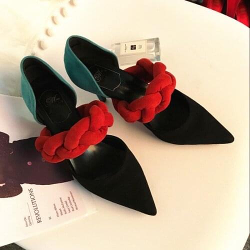 Rhinestone Pumps Women High Heels Shoes Woman Mixed Color Sapato Feminino Pointed Toe Party Ladies Shoes Sexy Zapatos De Mujer