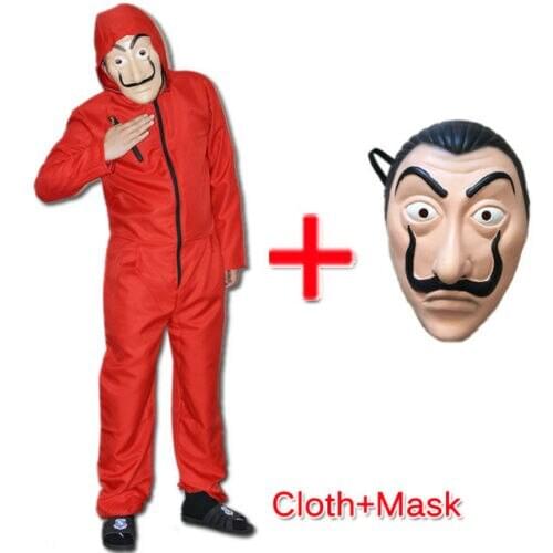 Unisex Salvador Dali La Casa De Papel Money Heist Cosplay Halloween Costume