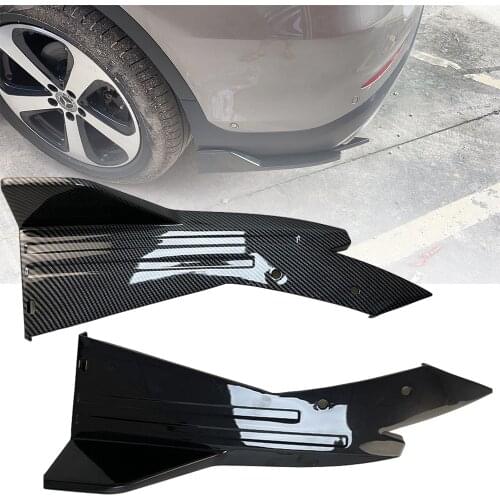 Universal Car front Rear Bumper Strip Lip Spoiler Diffuser Splitter Scratch Protector Carbon fiber Winglets Side Skirt Extension
