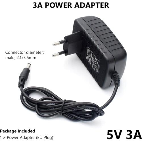 AC-DC 100-240V 5V Volt Universal Adapter Power Supply Supply Charger Micro 5V 3A Power Adapter 5.5x2.1mm EU US UK AU for Android