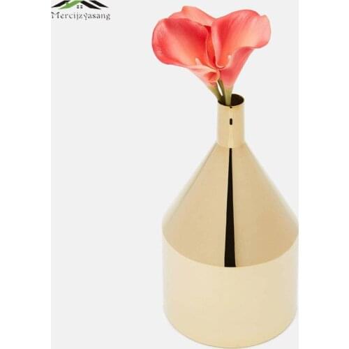 Flower Vase For Party Ceramic Gold Table Centerpiece For Mariage Beautiful Ceramic Flowers Vases For Wedding Decoration 01804