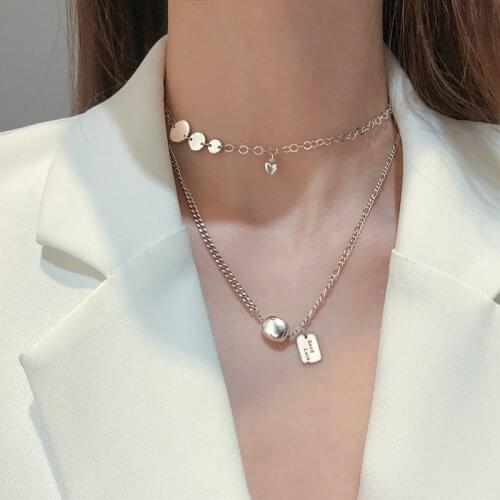 Vintage 925 Sterling Silver Custom Bean Lucky Necklace for Women Party Fine Jewelry Gift Accessories Retro Style Pendants