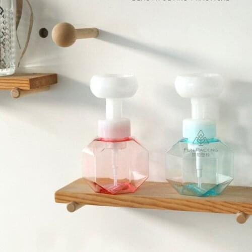 Foaming Lotions Refillable Bottle 300ml Soap Bottle Flower Pump Head Shower Gel Container Soap Shampoo Cosmetic Empty Bottle