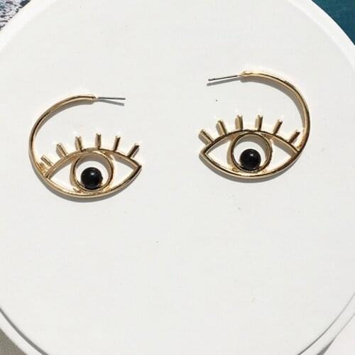 YDGY Devils Eye Earrings Fashion Individuality Abstract Exaggerated Ear Nails