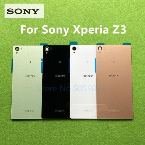 Back Glass Cover Rear panel Housing Case Battery door Replacement For Sony Xperia Z3 L55T D6603 D6643 D6653 D6633