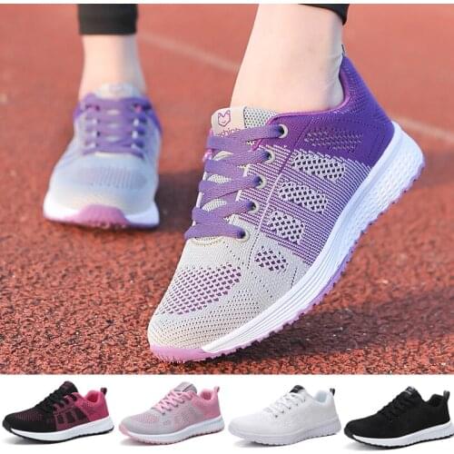Women Casual Sport Shoes Breathable Running Shoes Comfortable Air Mesh Cheap Brand Sneakers Women Lace Up Jogging Training Shoes