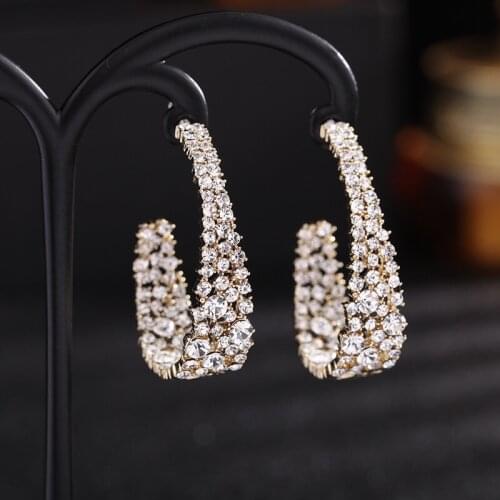 EYER Trendy Exaggerated French Big Earrings For Women Accessories Cubic Zirconia Earrings Jewelry pendientes mujer moda