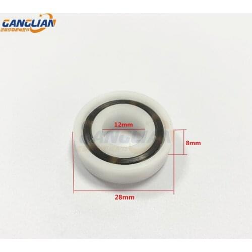 10 Pieces Stahl Folding Machine Bearing Roller 28X12X8mm