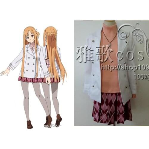 2016 Sword Art Online 2 Cosplay Asuna japanese anime ALfheim ONLINE ALO cosplay Costume Asuna Dress