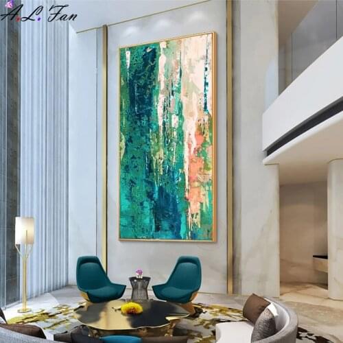 Abstract vertical large painting decoration printing canvas oil painting decoration modern painting paintings living room paint