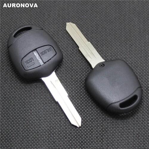 AURONOVA New Remote Key Case for Mitsubishi Pajero 2 Buttons Replace Car Key Shell With Uncut Blade 1