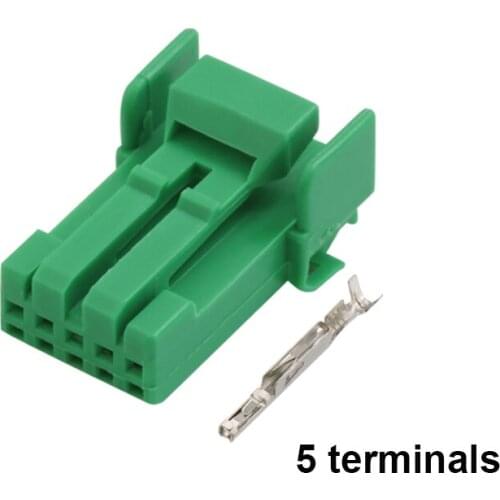 1set JAE 1.2mm 5 pin way female green auto Daytime Lamp day light plug Plug for Toyota Corolla Ford Mazda IL-AG5-5S-S3C1