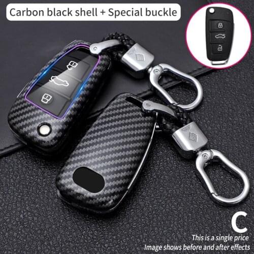 Auto Car Styling Key Case For A1 A3 A4 A5 Q7 A6 C5 C6 A5 Q5 8V Car Holder Shell Remote Cover Car-Styling keychain Colorful
