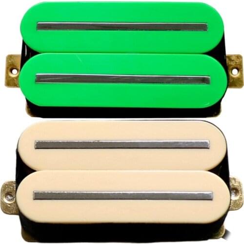 Free Shipping guitar parts Green color Dual rail humbucker guitar pickup chrome blade pole Ceramic magnet