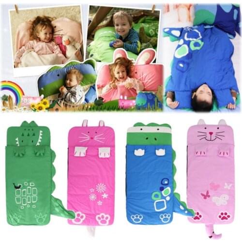 Kids Plush Animal Slumber Sleeping Bag Camping Sleeping Bags Winter Sleeping Sack Toddler with Super Soft Cozy 130*59cm