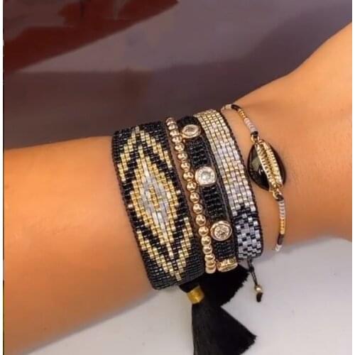 Pretty Bead Hot Sale Handmade Bracelet Myuki Bracelet for Girls Jewelry Men Gift Copper Micro paved Party Wedding Unisex