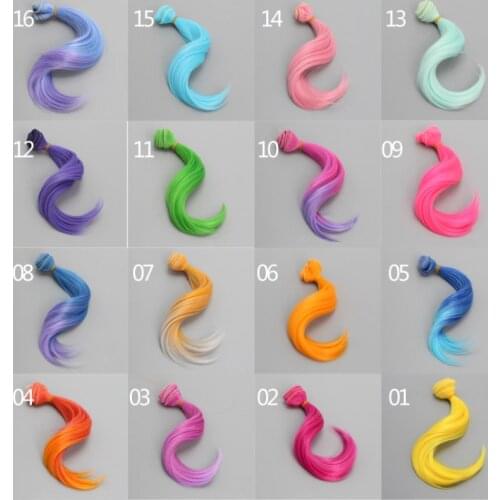 15*100cm DIY Doll Hair Big Wavy Curly BJD Wigs Hair For Dolls Toys For Girls Doll Accessories Synthetic Fiber Smooth Curly Wigs
