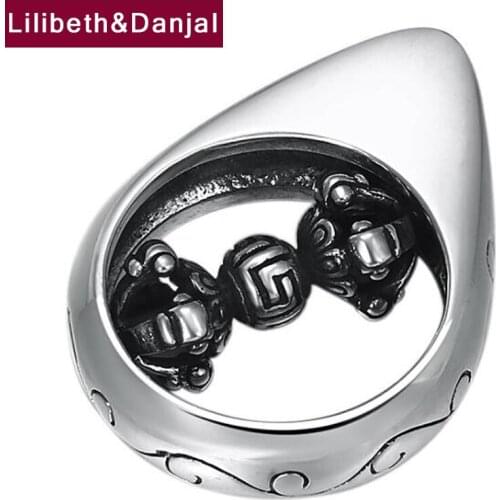 2019 Creative Buddha Instrument Rotatable Vajra Pendant 100% Real 925 Sterling silver Men Women Necklace Pendant 925 Jewelry P07