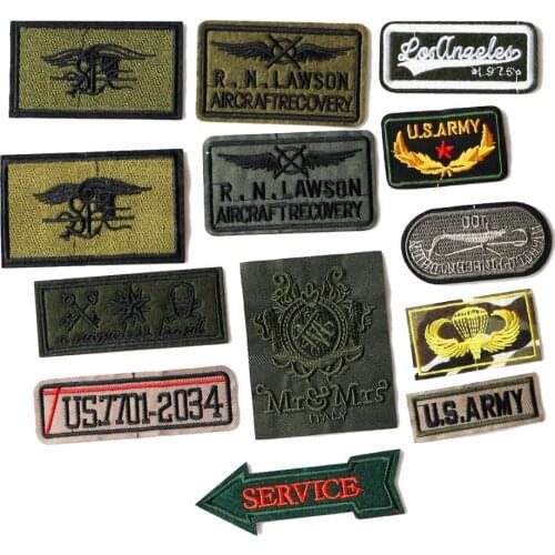 US Marine Corps Medal icon Embroidered Iron on Patches for Clothing DIY Stripes Stickers Custom Badges on the Backpack