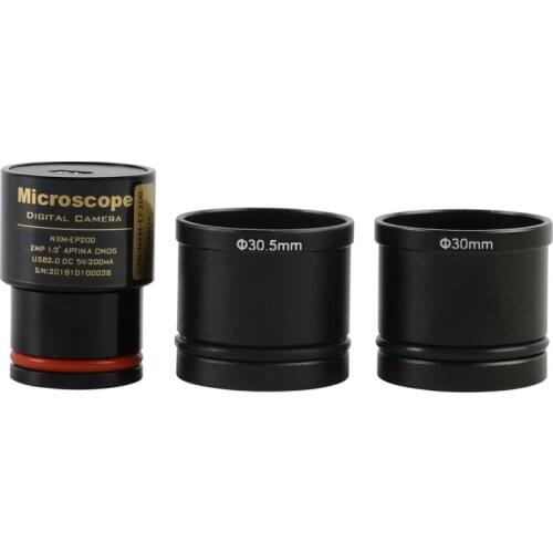 Mini 2.0MP USB Video Microscope Camera +23.2MM Turn 30/30.5MM Adapter Ring For Biological Stereo Microscope Win7-Win10 Vista