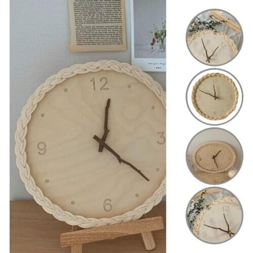 Sturdy Great Creative Braid Frame Wall Clock European Style Silent Clock Braid Frame for Living Room