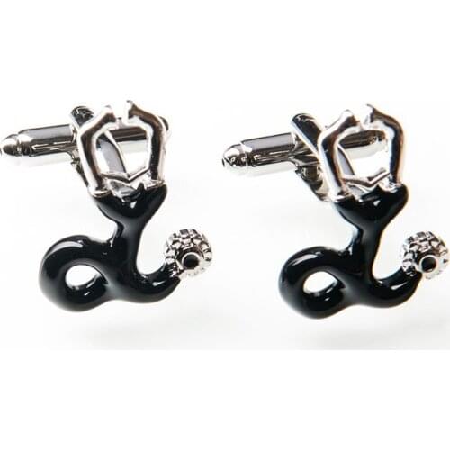Novelty Doctor Stethoscope Cufflinks Silver Plated Jewelry For Mens Shirt Wedding Business Graduation Christmas Gift
