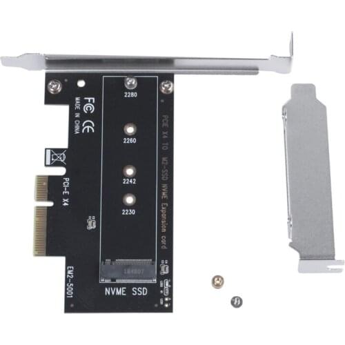 PCI-Express PCI-E 3.0 X4 to M.2 NGFF M Key Slot Converter Adapter Card M2 Nvme PCIE SSD Riser Card for Desktop Support 2230 2242