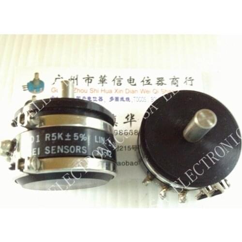 [[BELLA]Used BEI DUN 2501 R5K conductive plastic potentiometer angle sensor [WDD35]--1PCS