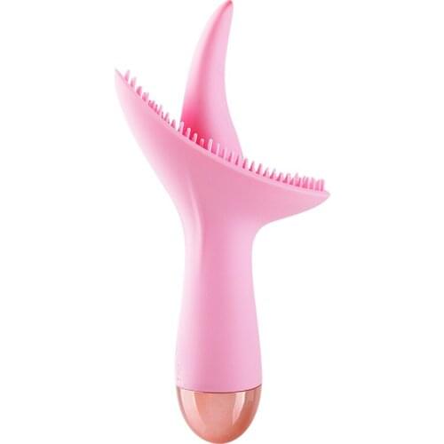Lipstick Tongue Warming Vibrators for Women Vagina G Spot Clitoris Stimulator Massager Turn Touch Feel