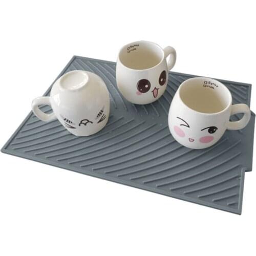 Silicone Drain Pad Drying Mat Pots For Kitchen Non-slip Pans Drain Mats Anti-scald Coaster Kitchen Utensils