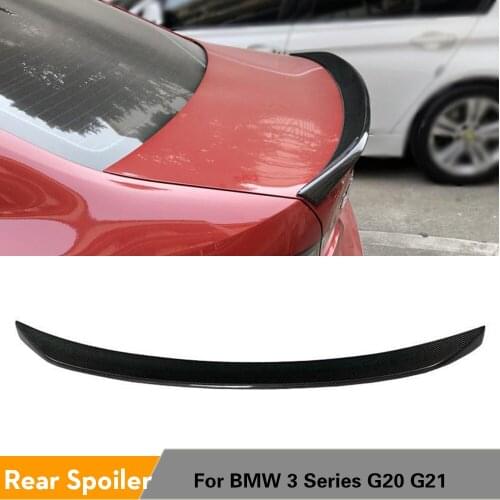 Carbon Fiber Rear Trunk Spoiler Boot Lip Wing for BMW 3 Series G20 G21 2019 2020 Rear Trunk Spoiler Wing Lip